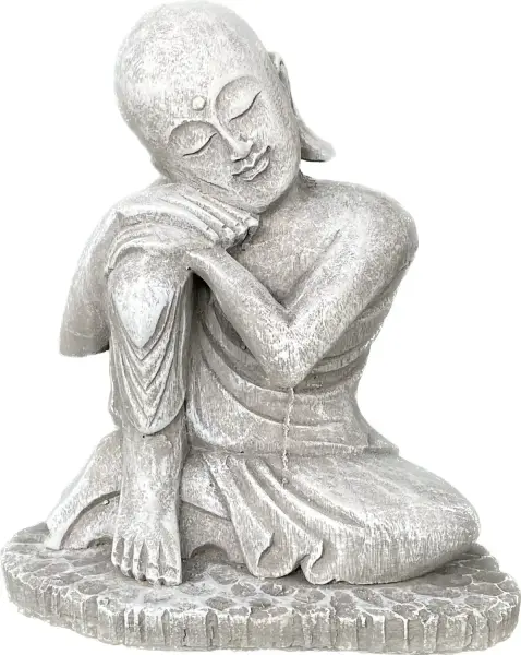 Product image 3 of the product “Amar - Buddha relax - right knee up. 25cm H | cast stone ”